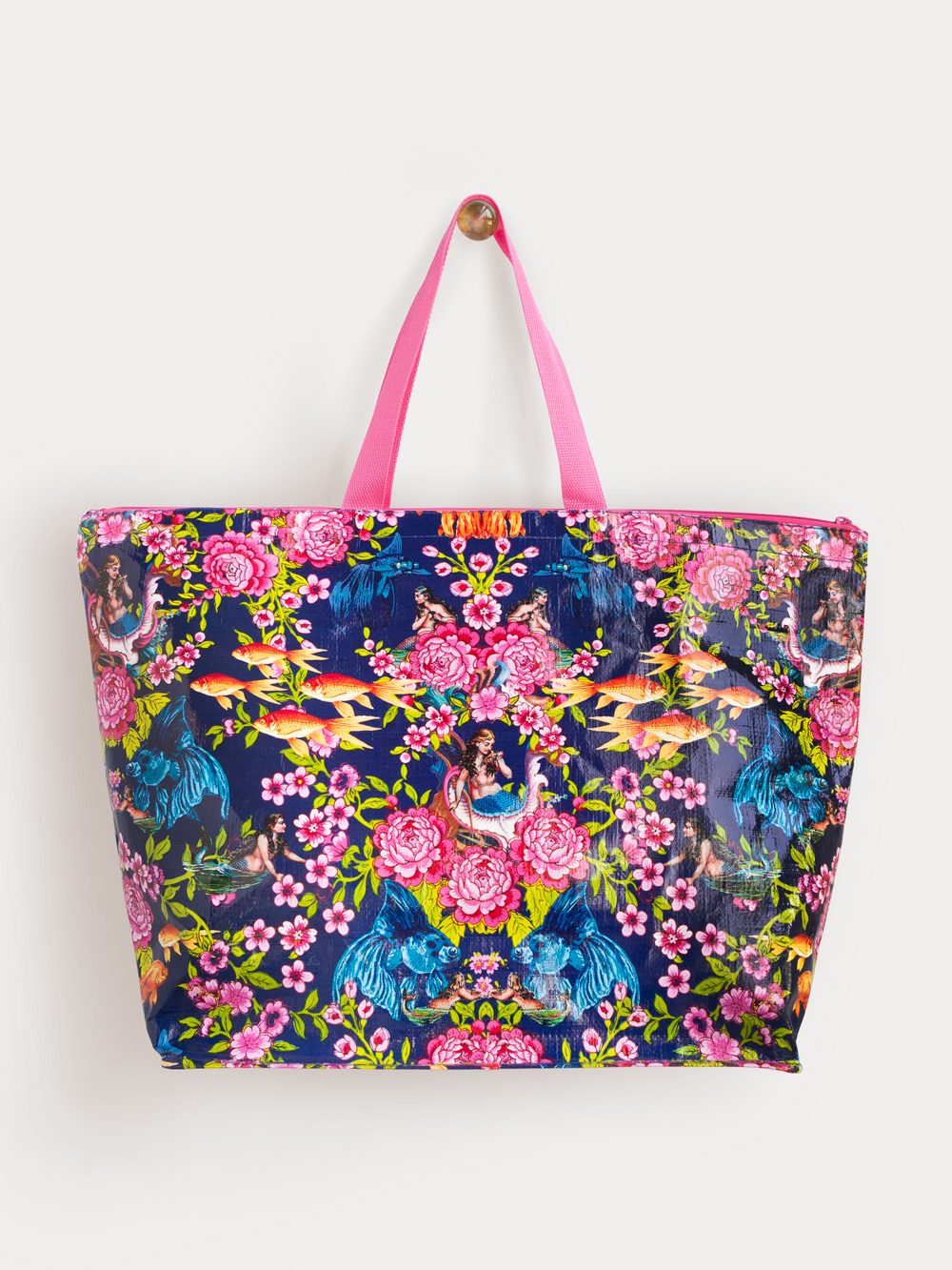 Floral print tote bag